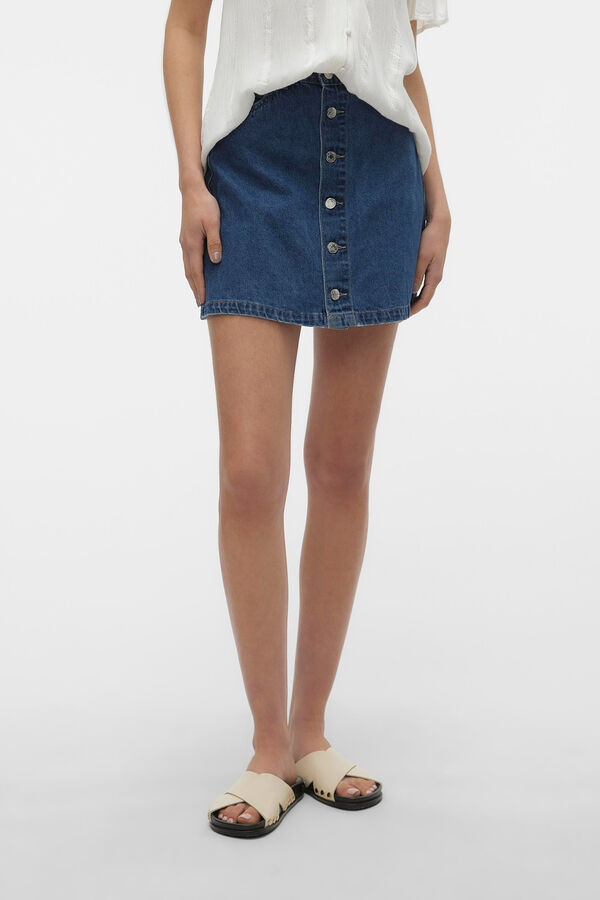 Vero Moda Falda corta vaquera Azul marino