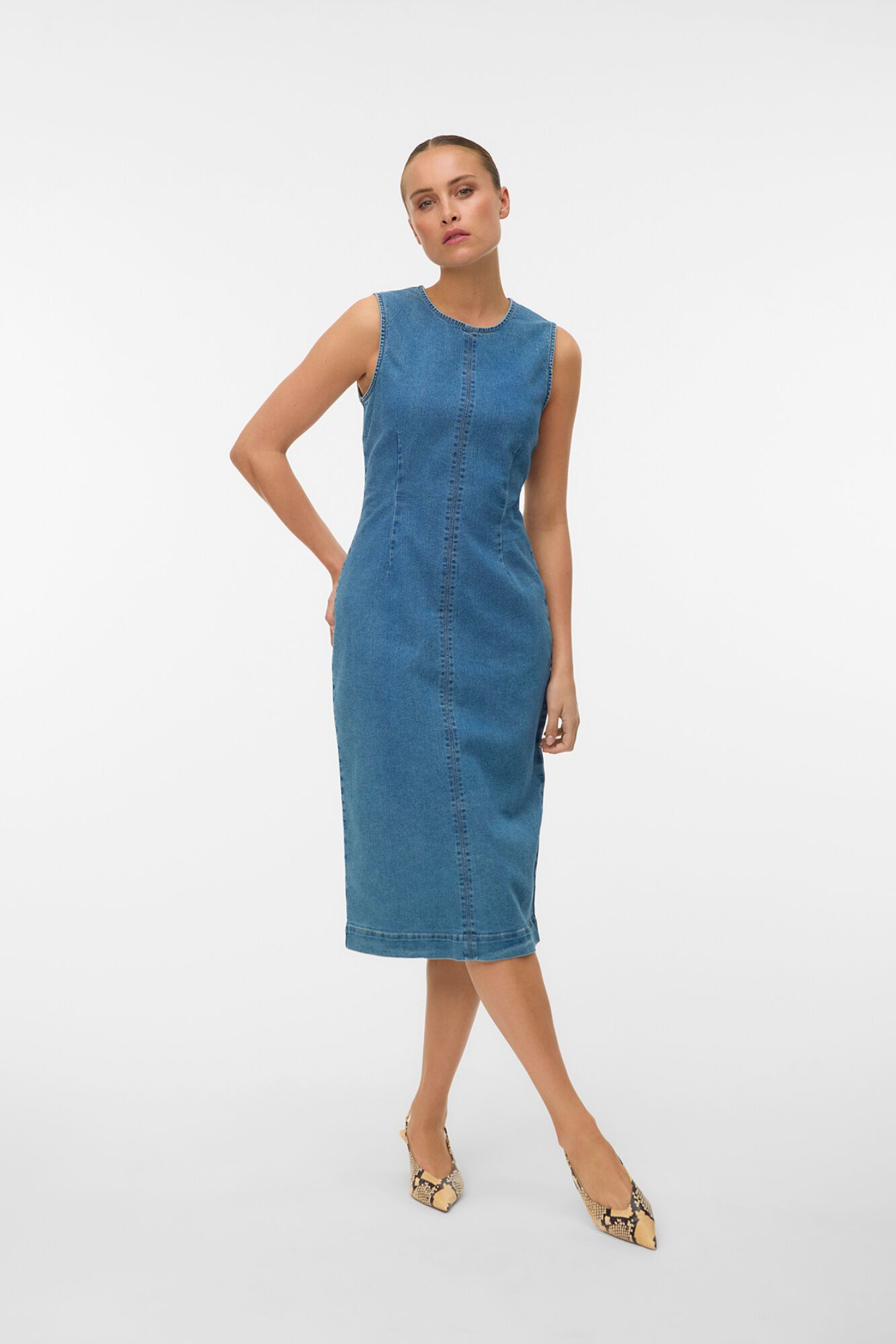 Vero Moda Vestido midi denim
