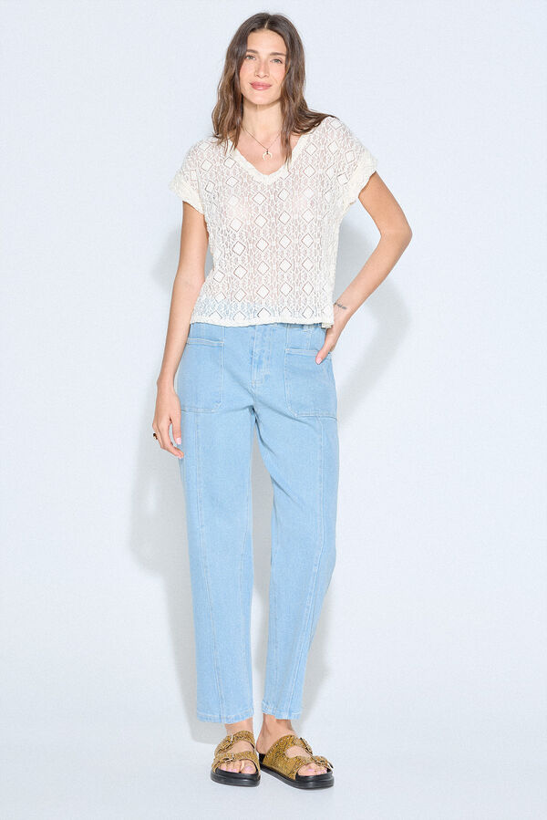 Slowlove Top estructura Marfil