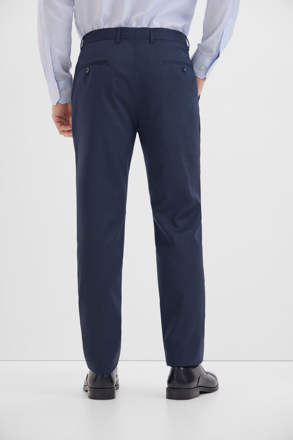 Cortefiel Cal&ccedil;as liso slim fit Azul