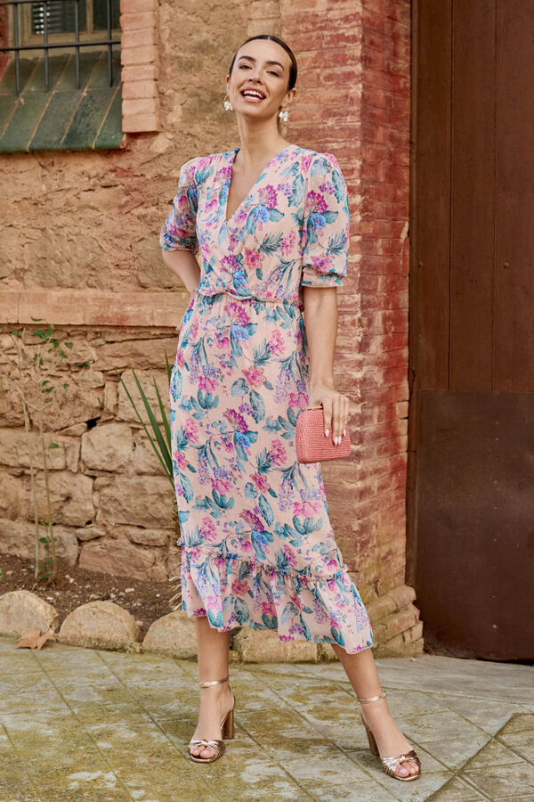 Pol&iacute;n Et Moi Vestido comprido manga francesa Subiu