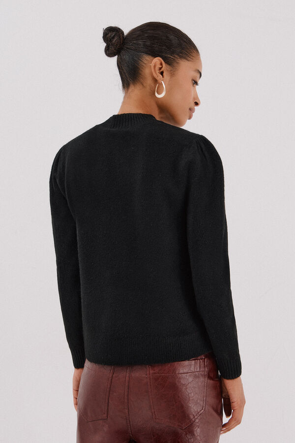 Cortefiel Jersey punto perlas Preto
