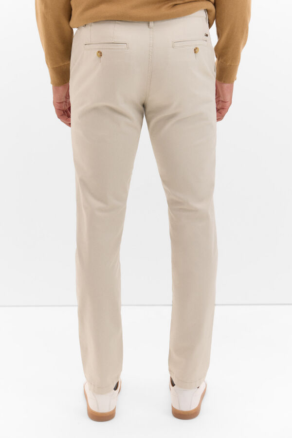 Cortefiel Cal&ccedil;as chino slim fit Ecru