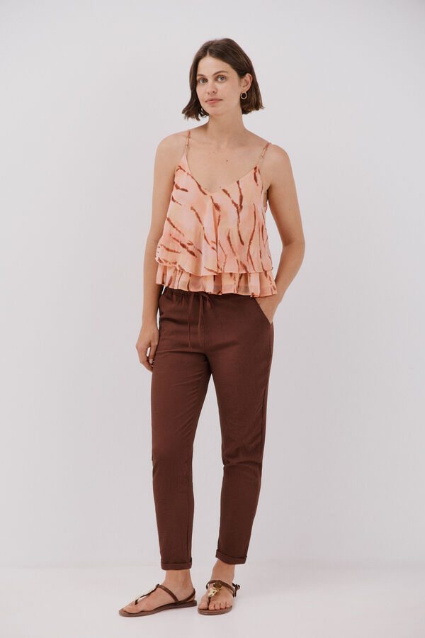 Cortefiel Blusa estampada fluida Multicolor