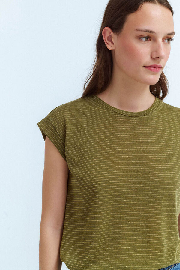 Vila Camiseta Rayas l&uacute;rex Verde oscuro