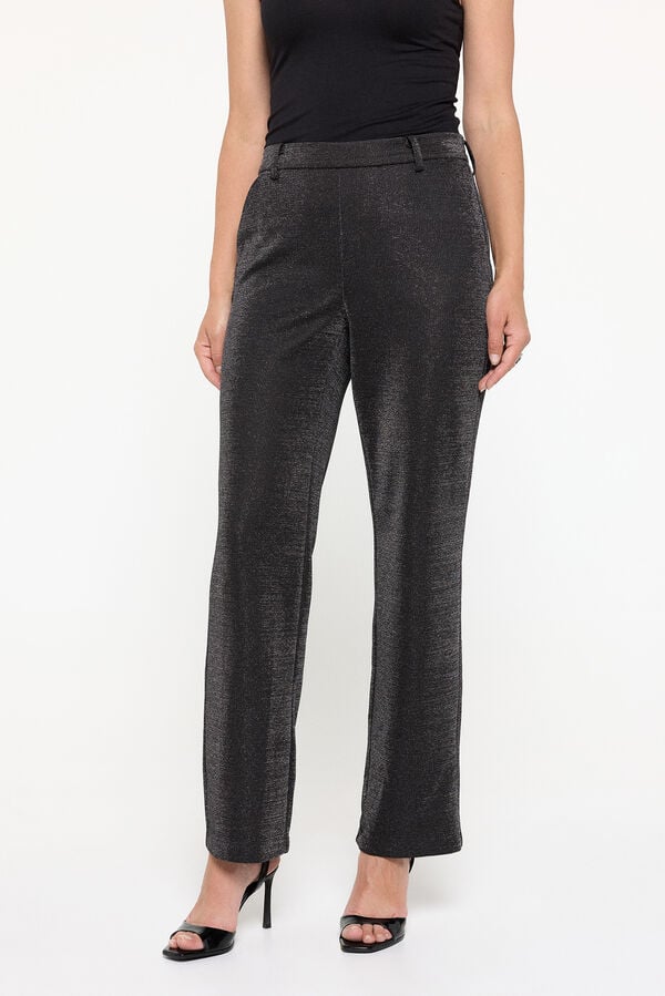 Vero Moda Cal&ccedil;as de lurex Preto