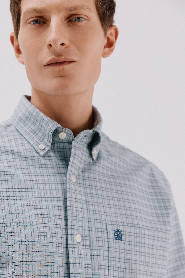 Cortefiel Camisa oxford xadrez Azul