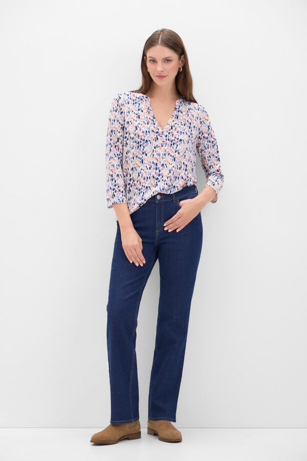 Cortefiel Camiseta b&aacute;sica fluida Estampado blanco