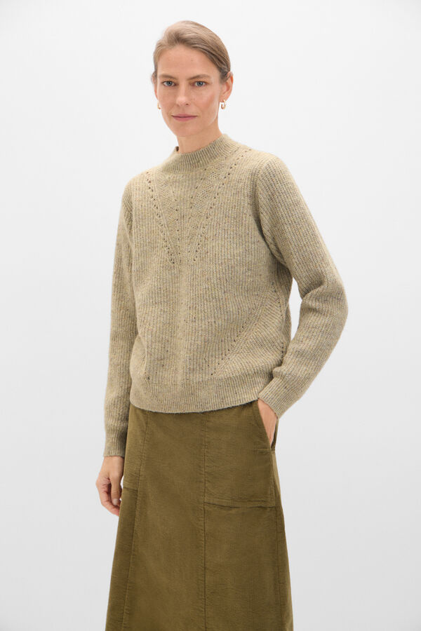 Cortefiel Jersey cuello redondo Gris