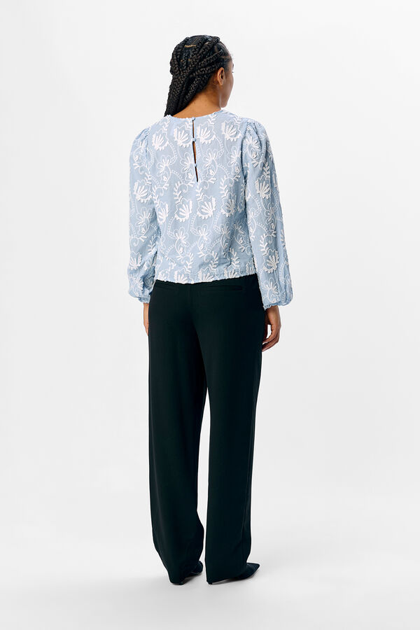 Object Blusa tejido bordado Azul