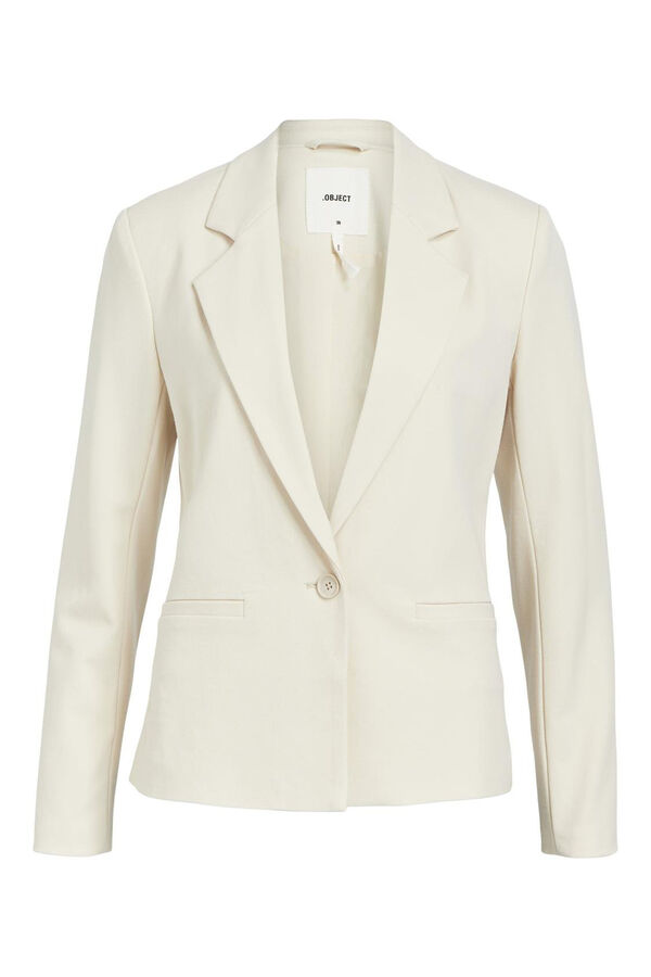 Object Blazer justo manga comprida Tostado