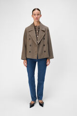 Object Abrigo corto cruzado Gris