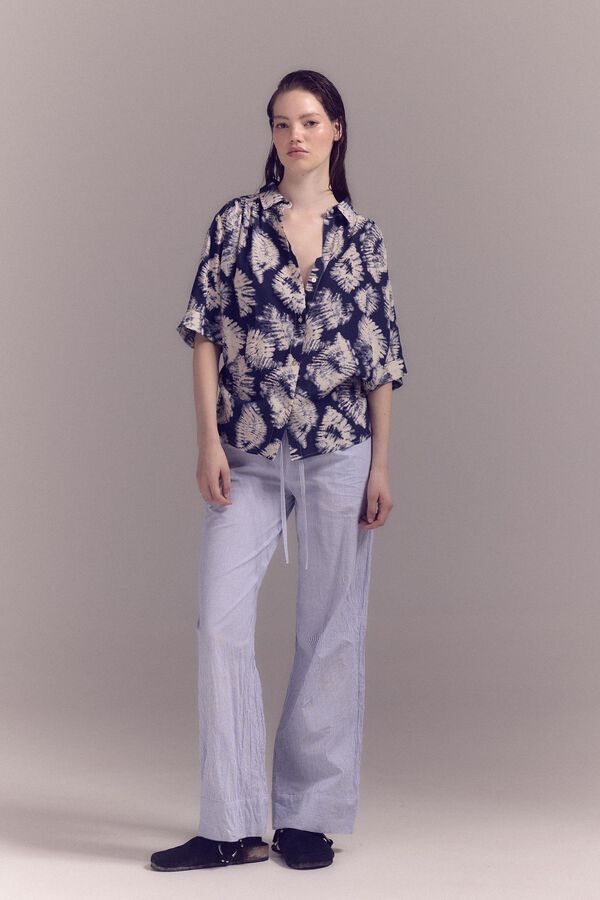 Slowlove Camisa estampado tie dye Estampado azul