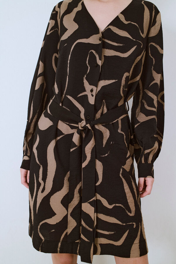 Object Vestido curto estampado Preto