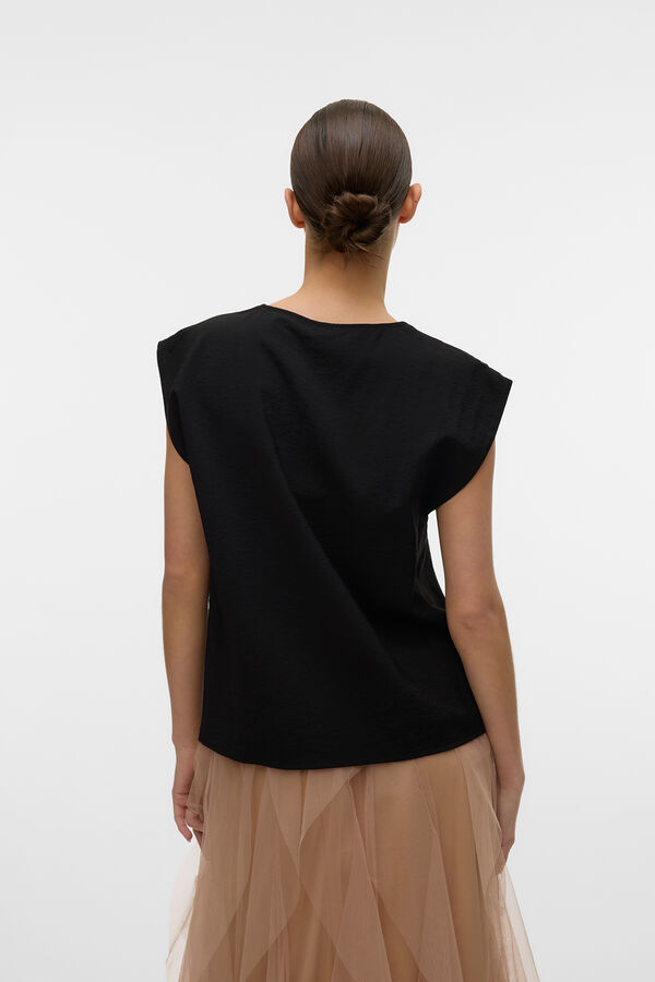 Vero Moda Camiseta con encaje de manga corta Negro