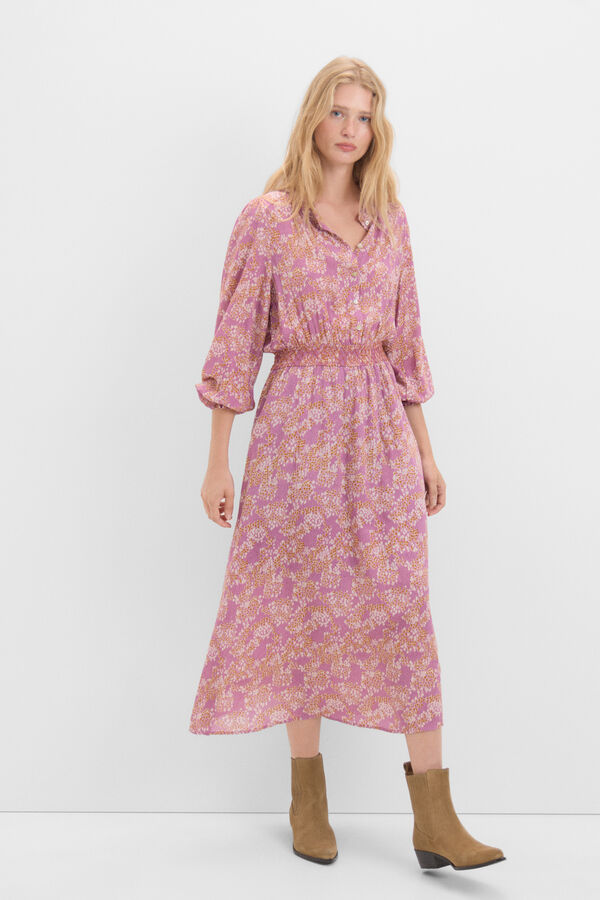 Cortefiel Vestido com estampado animal Multicolorido