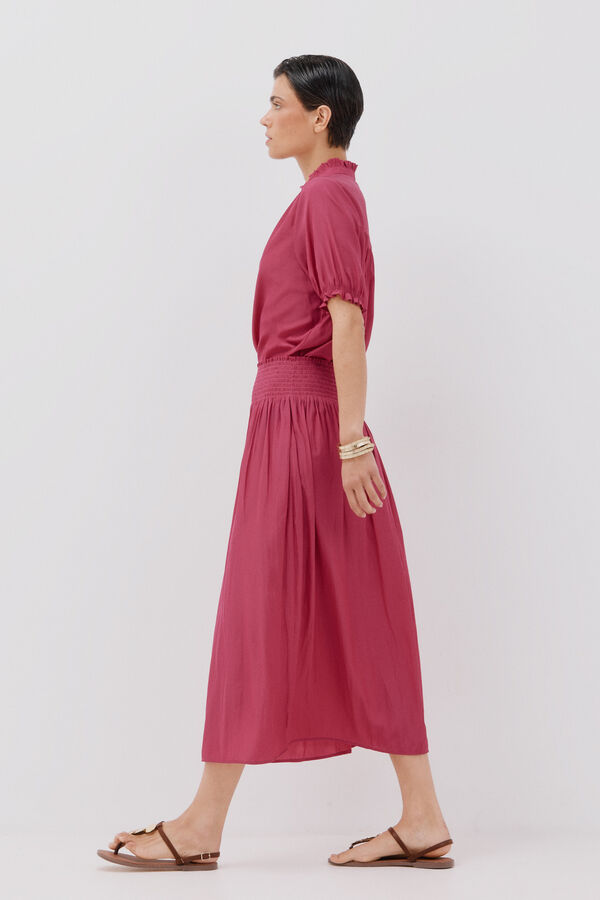 Cortefiel Saia midi favo de mel Roxo