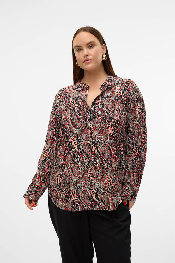 Vero Moda Curve Camisa estampada plus size Vermelho