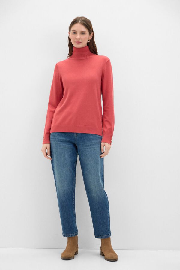 Cortefiel Camisola gola alta Vermelho