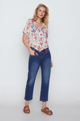 Slowlove Blusa estampada Estampado blanco