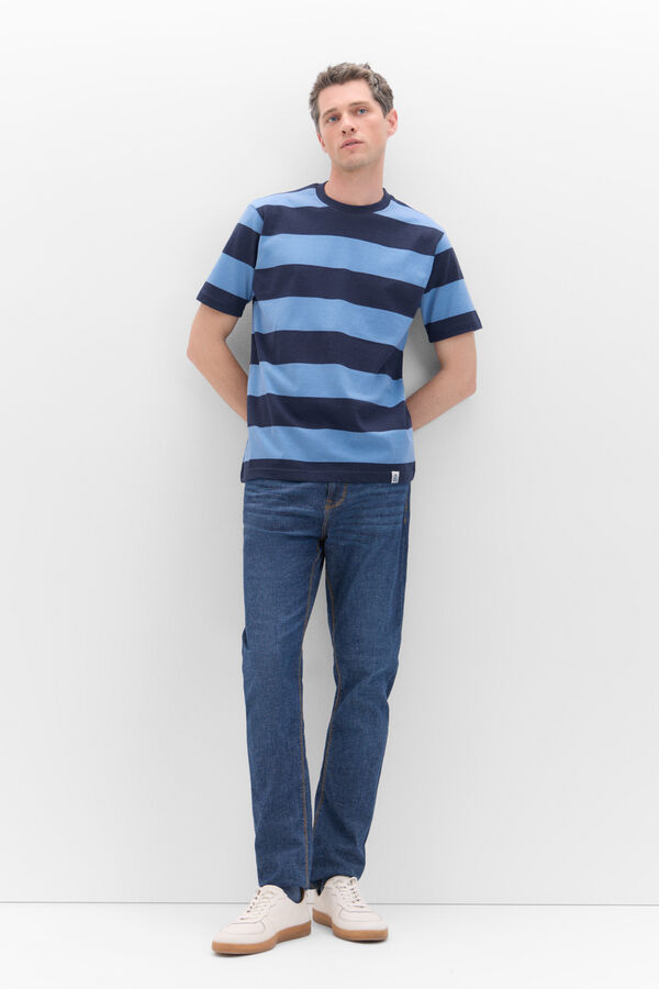 Cortefiel Camiseta de rayas Azul marino
