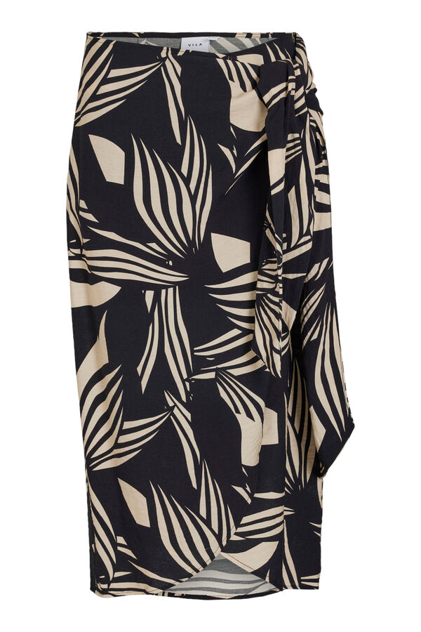 Vila Falda midi pareo con lazada lateral Negro