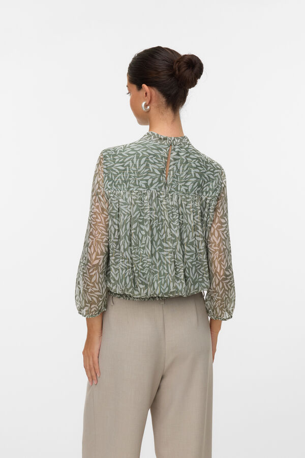 Vero Moda Top de chiffon de manga comprida  Verde