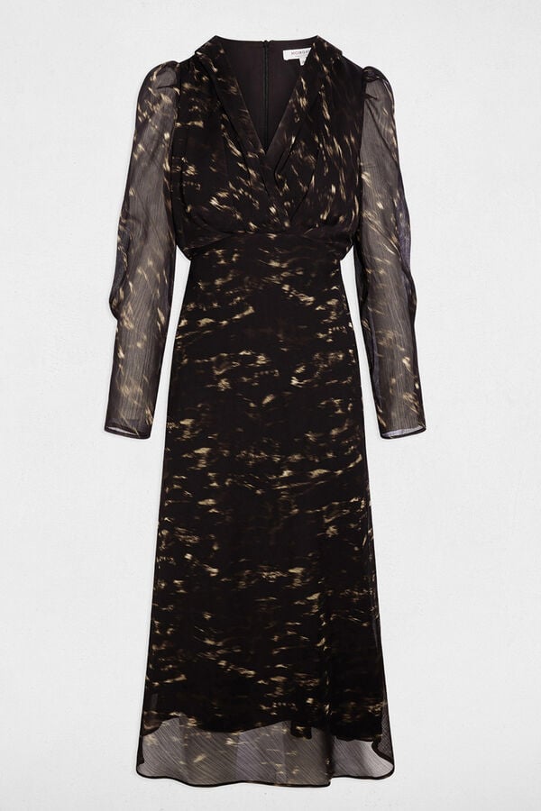 Morgan Vestido largo con mangas abullonadas Multicolor