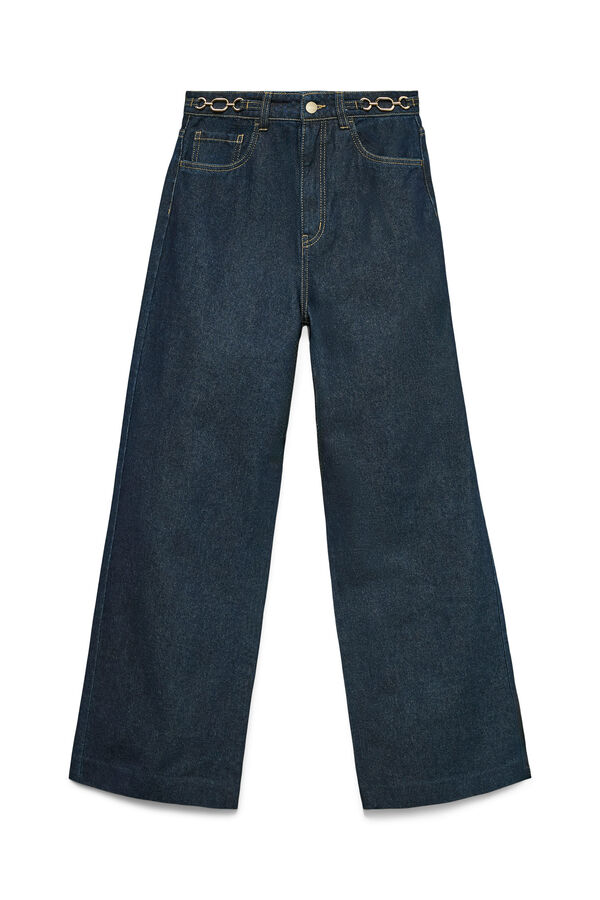 Vero Moda Pantal&oacute;n vaquero detalle cadena Azul marino