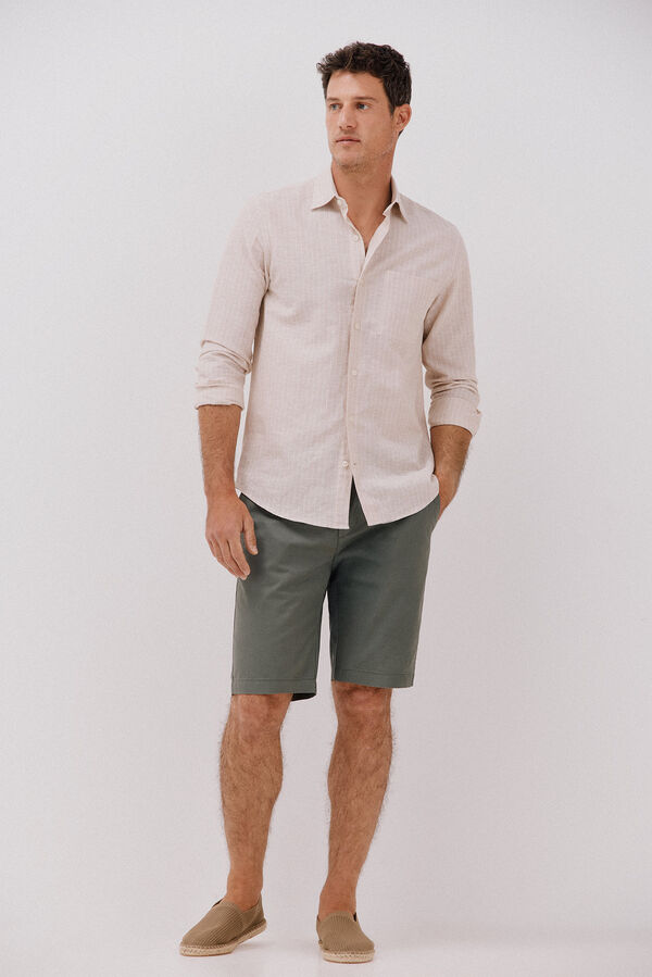 Cortefiel Bermudas chinos estampadas Verde