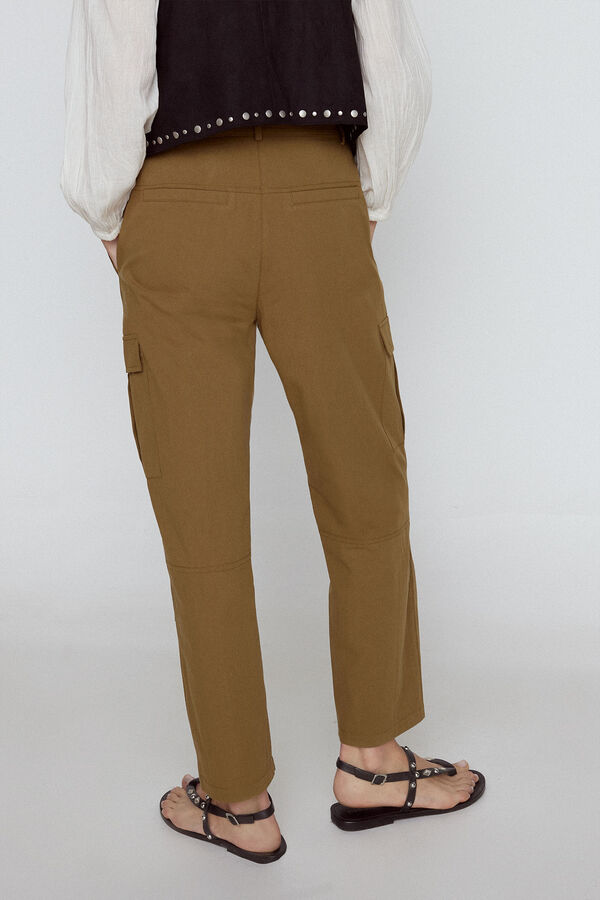 Slowlove Cal&ccedil;as retas cargo Verde