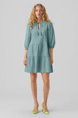 Vero Moda Vestido mangas globo Turquesa
