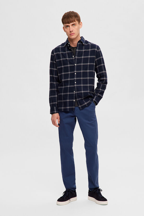 Selected Camisa de manga larga slim fit Azul