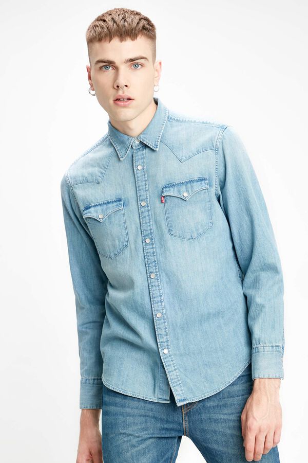 Levi's Camisa Levi's&reg; Western denim con bolsillos en el pecho Azul