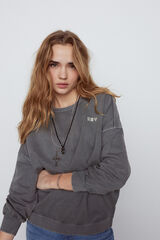 Slowlove Sudadera gris amplia Gris