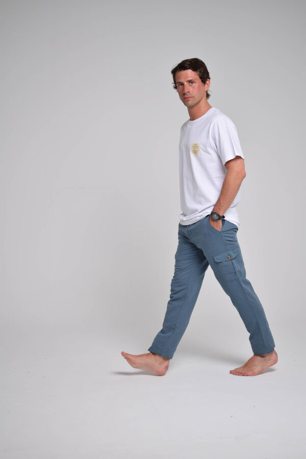 Cloking Pantal&oacute;n Lino Cargo Azul