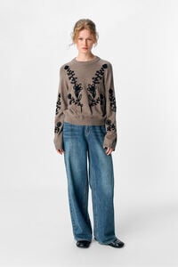 Object Jersey punto bordado flores