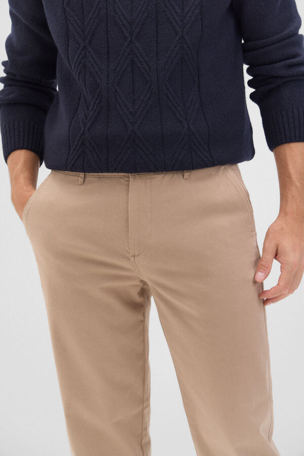 Cortefiel Pantal&oacute;n chino regular fit Beige