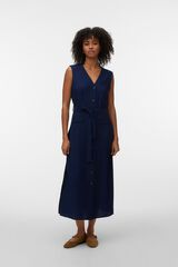 Vero Moda Vestido camiseiro sem mangas Azul