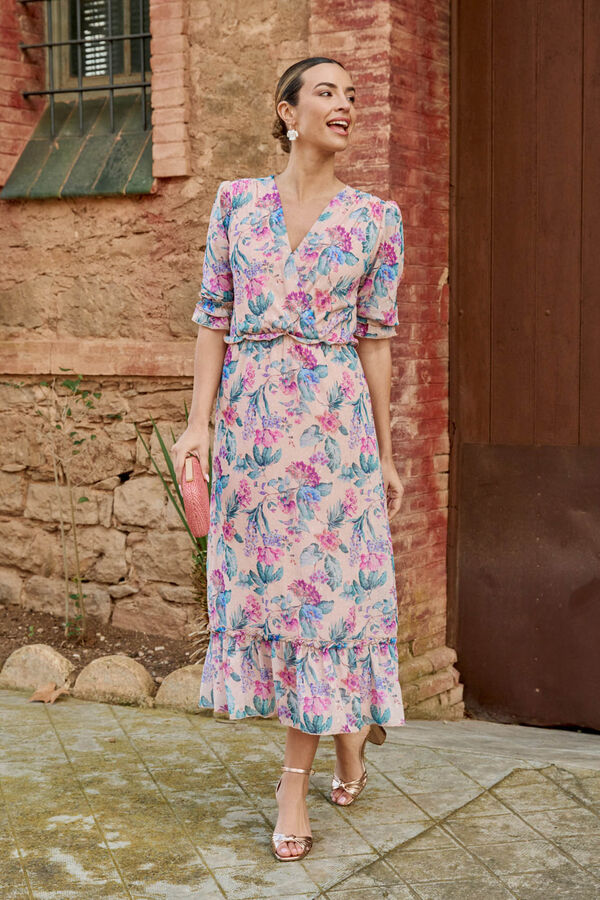 Pol&iacute;n Et Moi Vestido comprido manga francesa Subiu