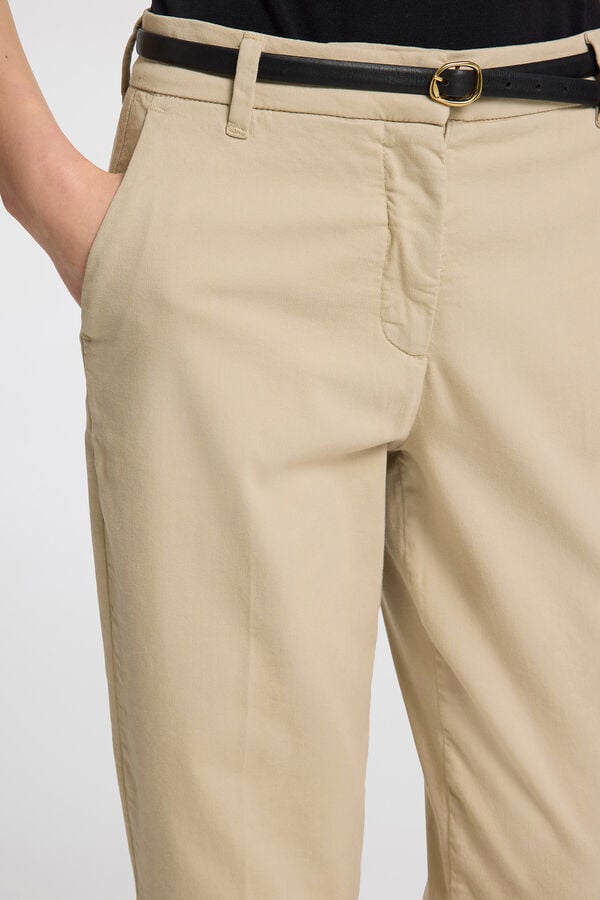 Selected Femme Cal&ccedil;as chino Castanho