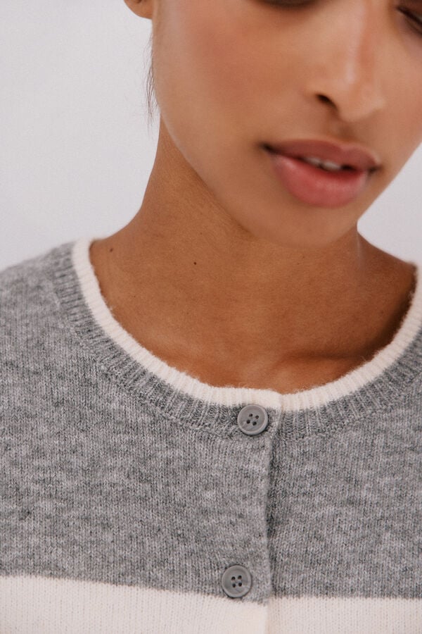 Cortefiel Chaqueta tacto suave Gris