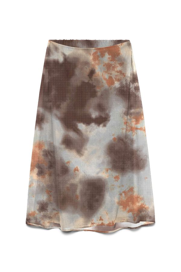 Vero Moda Saia midi efeito de gaze Multicolorido