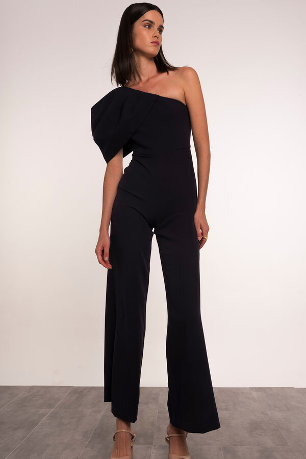 Dolores Promesas Mono asim&eacute;trico con drapeado Negro