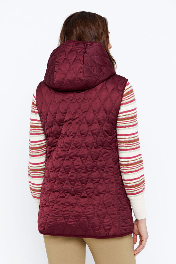 Cortefiel Colete ultraleve water repellent Roxo