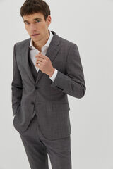 Cortefiel Blazer rendado slim fit Cinzento