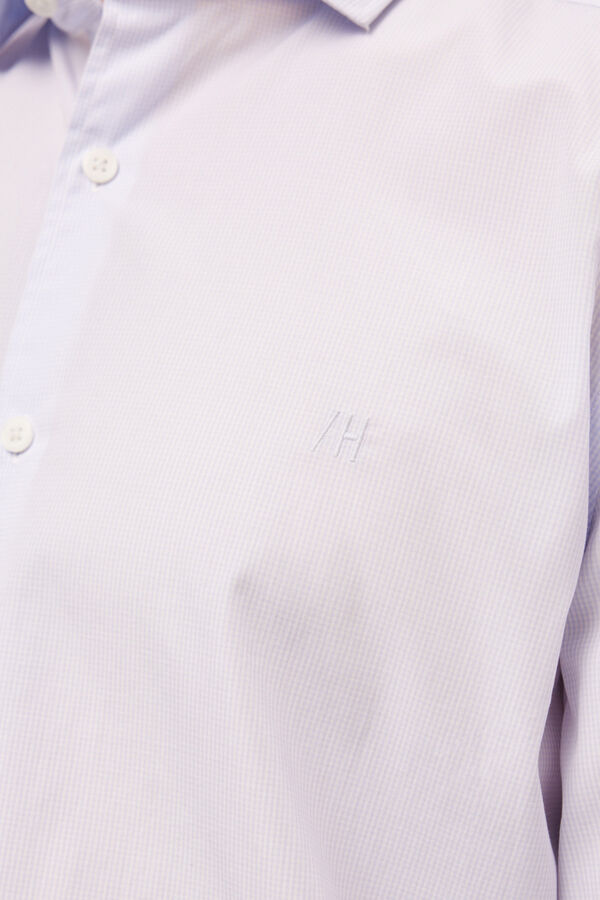 Cortefiel Camisa de manga comprida 100% algodão. Azul
