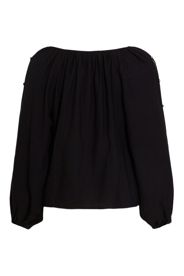 Vila Blusa con mangas abotonadas Negro