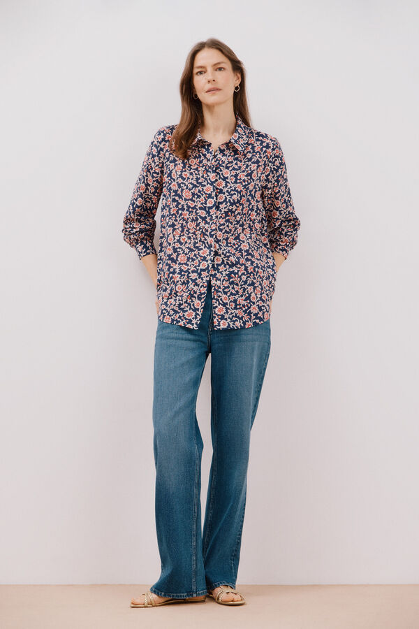 Cortefiel Camisa estampada Azul