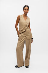 Object Pantal&oacute;n ancho tweed Marr&oacute;n